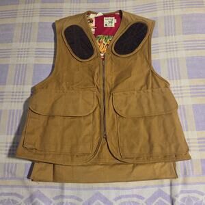Vintage 60s Carhartt Super Dux Hunting Vest Lined Zip Union Shooting 70s Padded